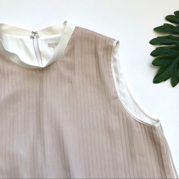 COS Tops - COS accordion pleated blush pink sleeveless top